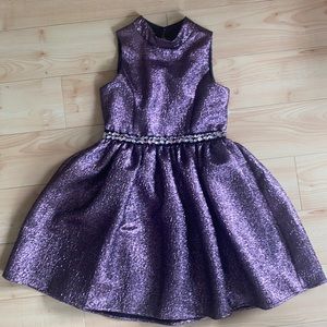 Metallic Pink Girls Formal Dress